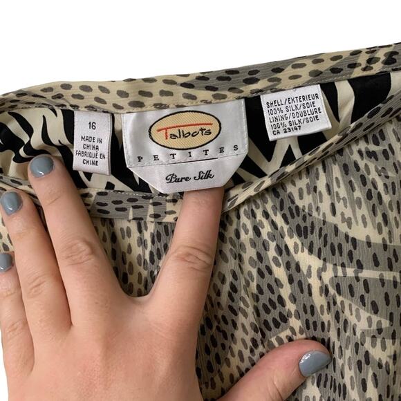 Talbots | Pure Silk A-Line Lined Tropical Knee Length Skirt Size 16 90s Y2k - Picture 6 of 6